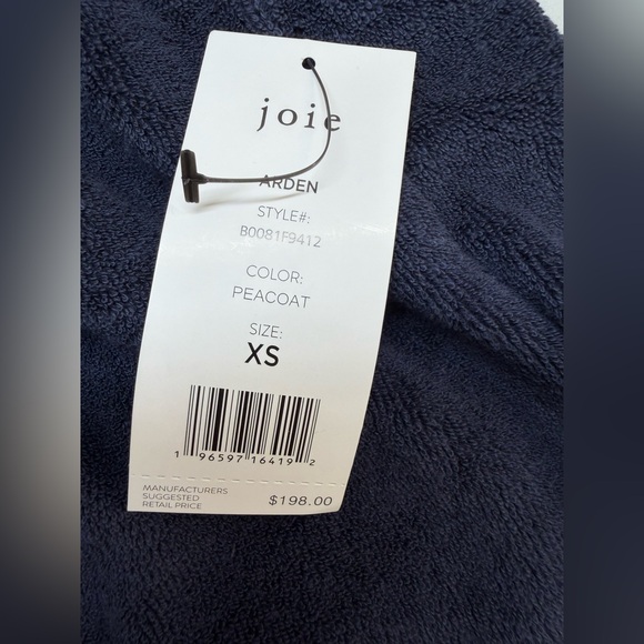 ✨ NWT Joie Arden French Terry Wide-Leg Lounge Ankle Pants in Peacoat Navy — XS - Picture 4 of 8